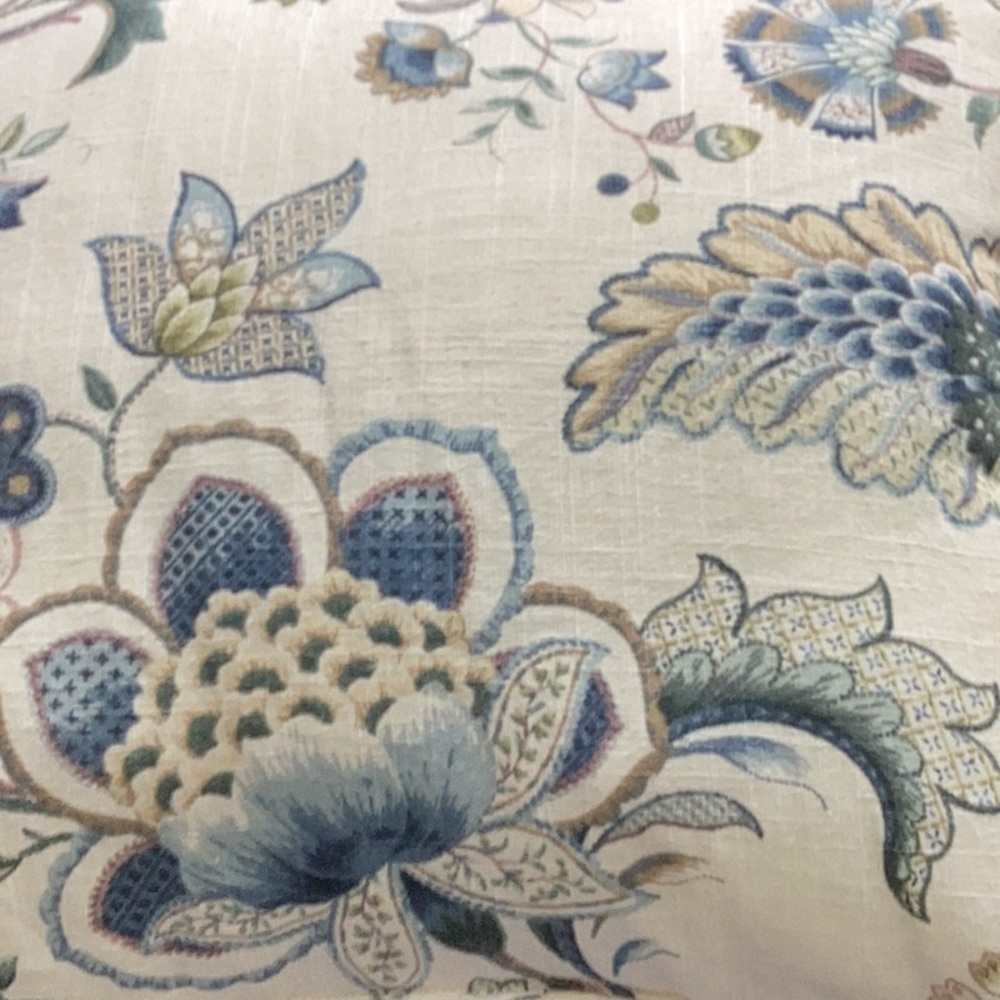 COPY - Blue Jacobean Floral Accent Pillow by Country Curtain